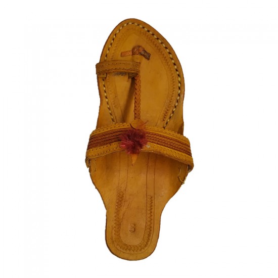 Buy original leather kolhapuri chappal for women. Swarajyam